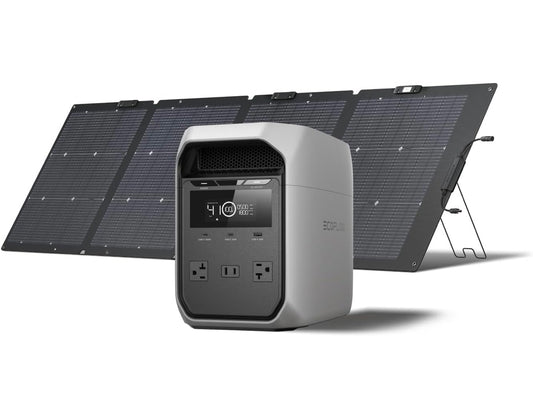 ECOFLOW Central eléctrica portátil Delta 3 Classic 1024Wh con el panel solar de 220W